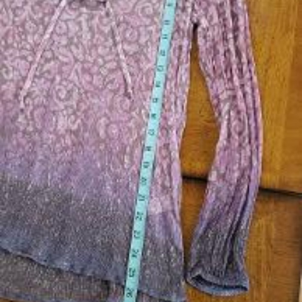 Lucky Brand Long Sleeve Sheer Peasant Blouse